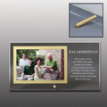 4"x6" Horizontal Glass Photo Frame with Gold Border